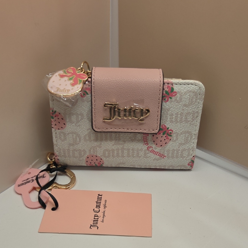 🍓▪️Juicy Couture ▪️angel/ Pink Diamond berry Sweet Tab Card Wallet
